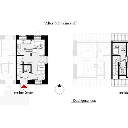 Alter Stall - Rechte Seite Fuer 3 Personen アパート