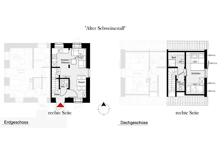 Alter Stall - Rechte Seite Fuer 3 Personen Daire